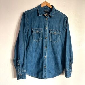 NWOT - J. Crew Classic Blue Denim Shirt